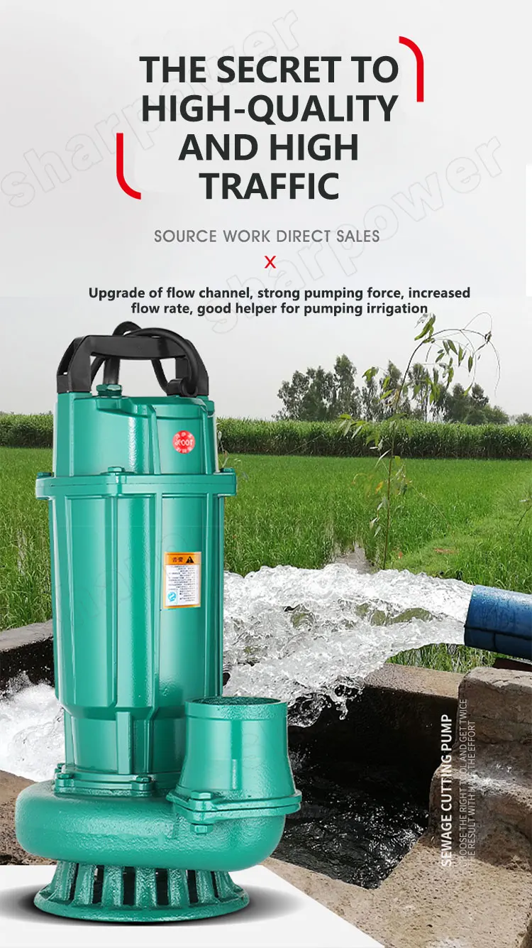 Attractive Price Electric Eminent Portable Price Sewage Pump for Agricultural
