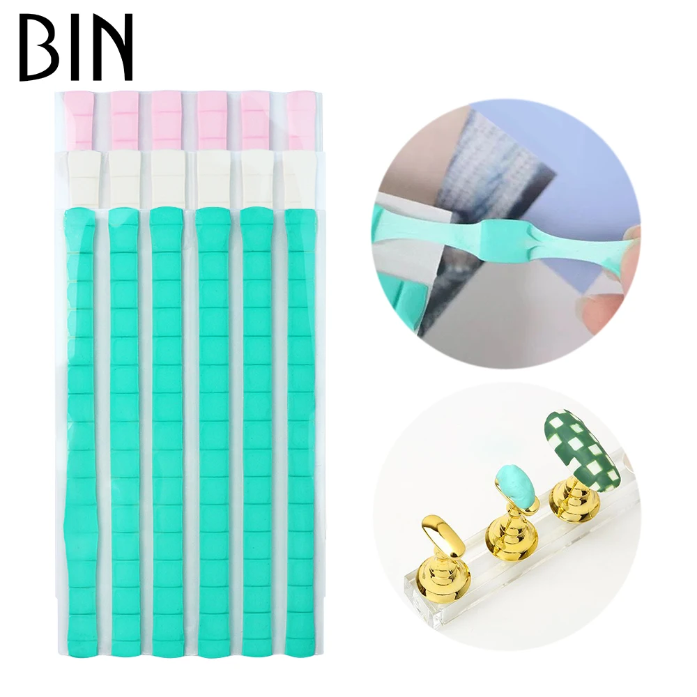 BIN Adhesive Glue Clay Gel Polish Tips For Display Holder Removable False Nail Plasticine Manicure Super Sticky Nail Tool