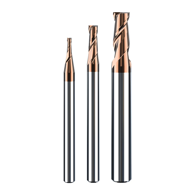 MDBT HRC55 CNC end Milling Cutter 2 flute Solid Carbide End Mill tungsten steel end mill with coated Aerospace Auto Industry