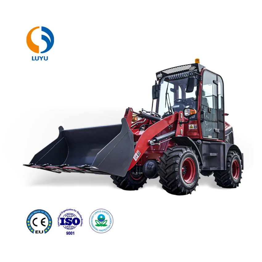 LUYU Official 908C 0.8 Ton Mini Articulated Wheel Loader with High Quality