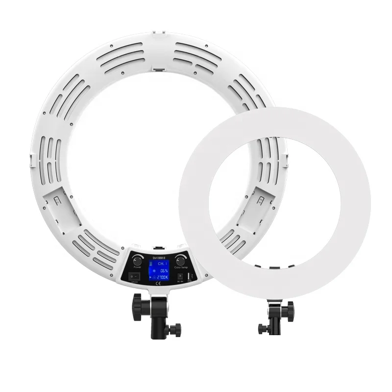 90W Fill Light Photographic Ringlight 18 Inches Selfie Led Ring Light