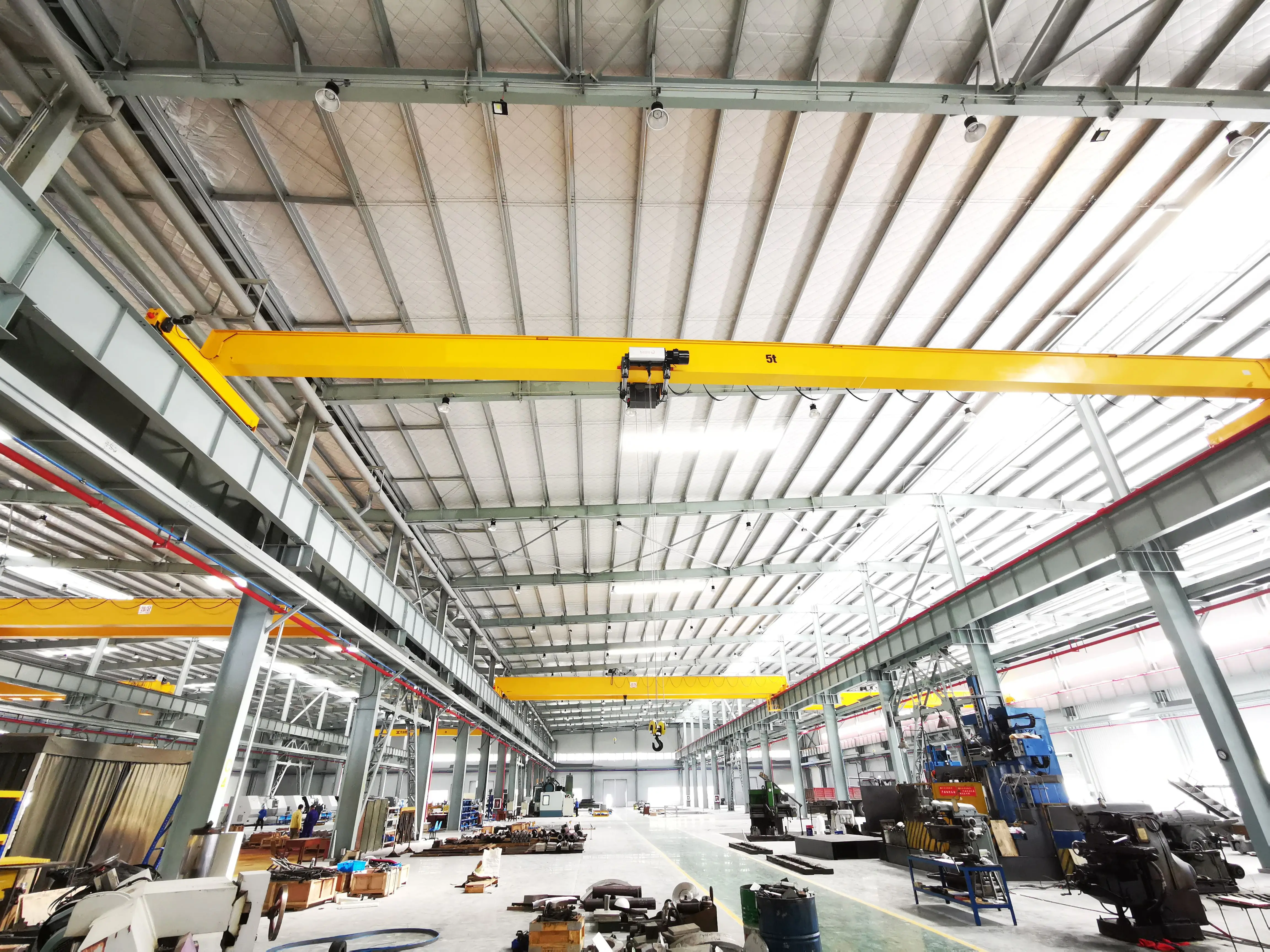 Protection class IP54 15 tons Single girder electronic crane lifting equipment bridge crane in steel plant