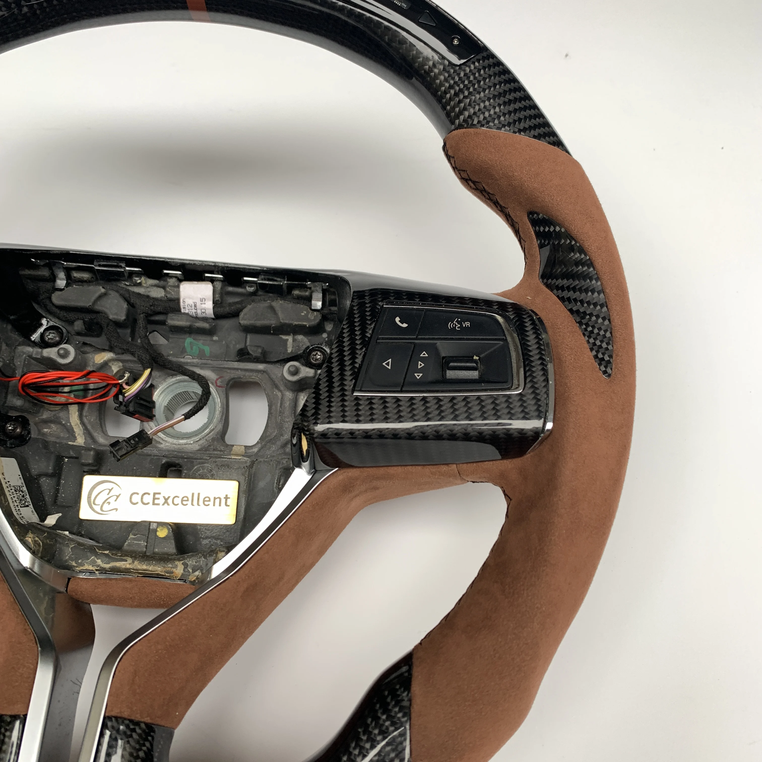 Maserati 14-18  Geberit black carbon fiber steering wheel with LED thumb buttons maserati geberit custom steering wheel