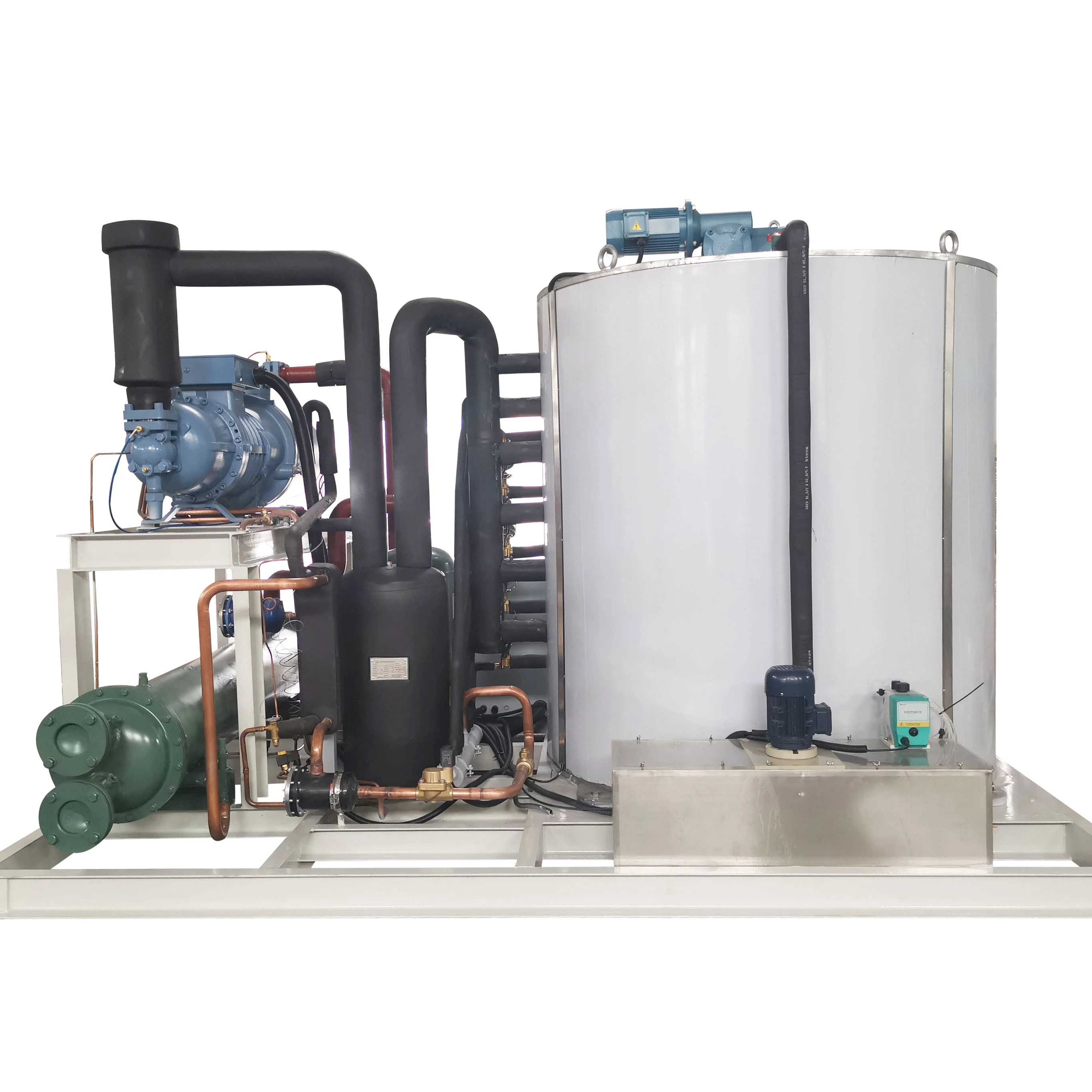 Лучшая цена, промышленная машина для производства ледяных хлопьев 5T, машина для производства хлопьев, испаритель для обработки рыбы и пищевых продуктов