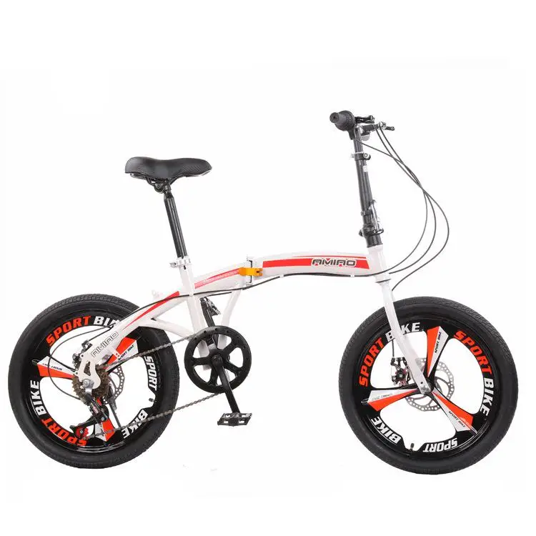 Wholesale new folding bicycle 20 inches adult students variable speed portable bike foreign trade bike folding
