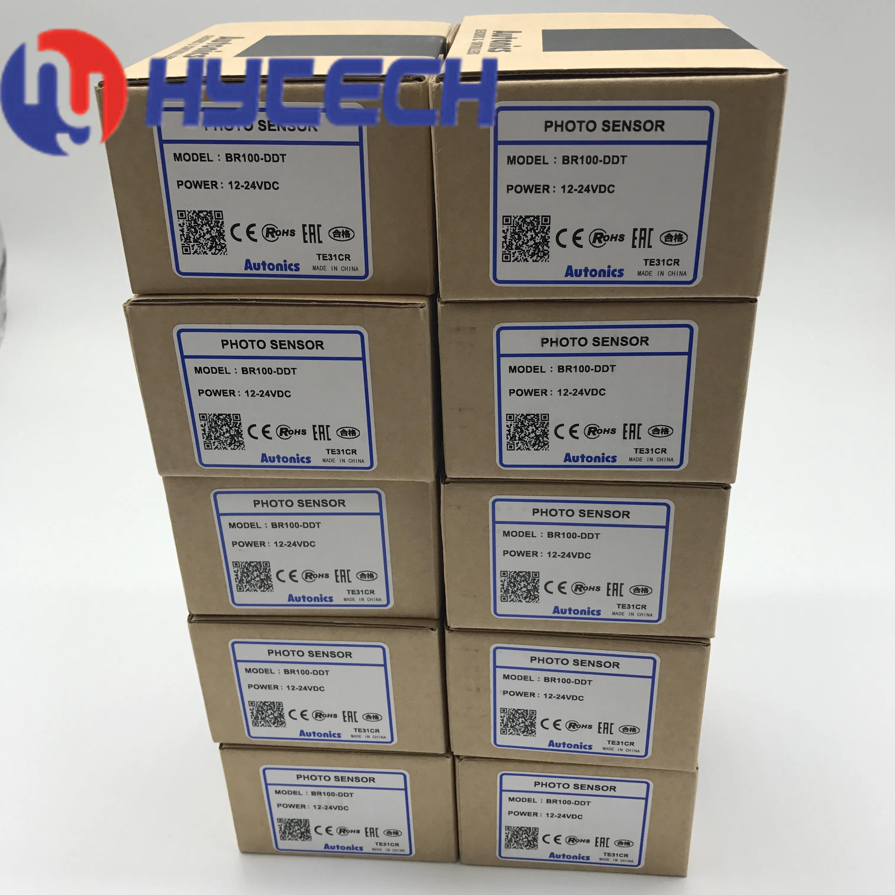  Hytech Новинка & Оригинал 10-24V DC 100 мм IR LED Фотодатчик BR100-DDT для Autonics 2 м провода