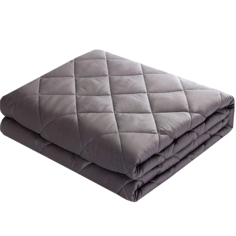 Дешевое утяжеленное одеяло по индивидуальному заказу, 15 фунтов, утяжеленное одеяло со стеклянными бусинами и хлопком, сделано в Китае, утяжеленное одеяло