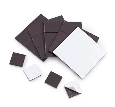 Precut Flexible Square and Round Magnets with Adhesive Backing Small Sticky Magnets