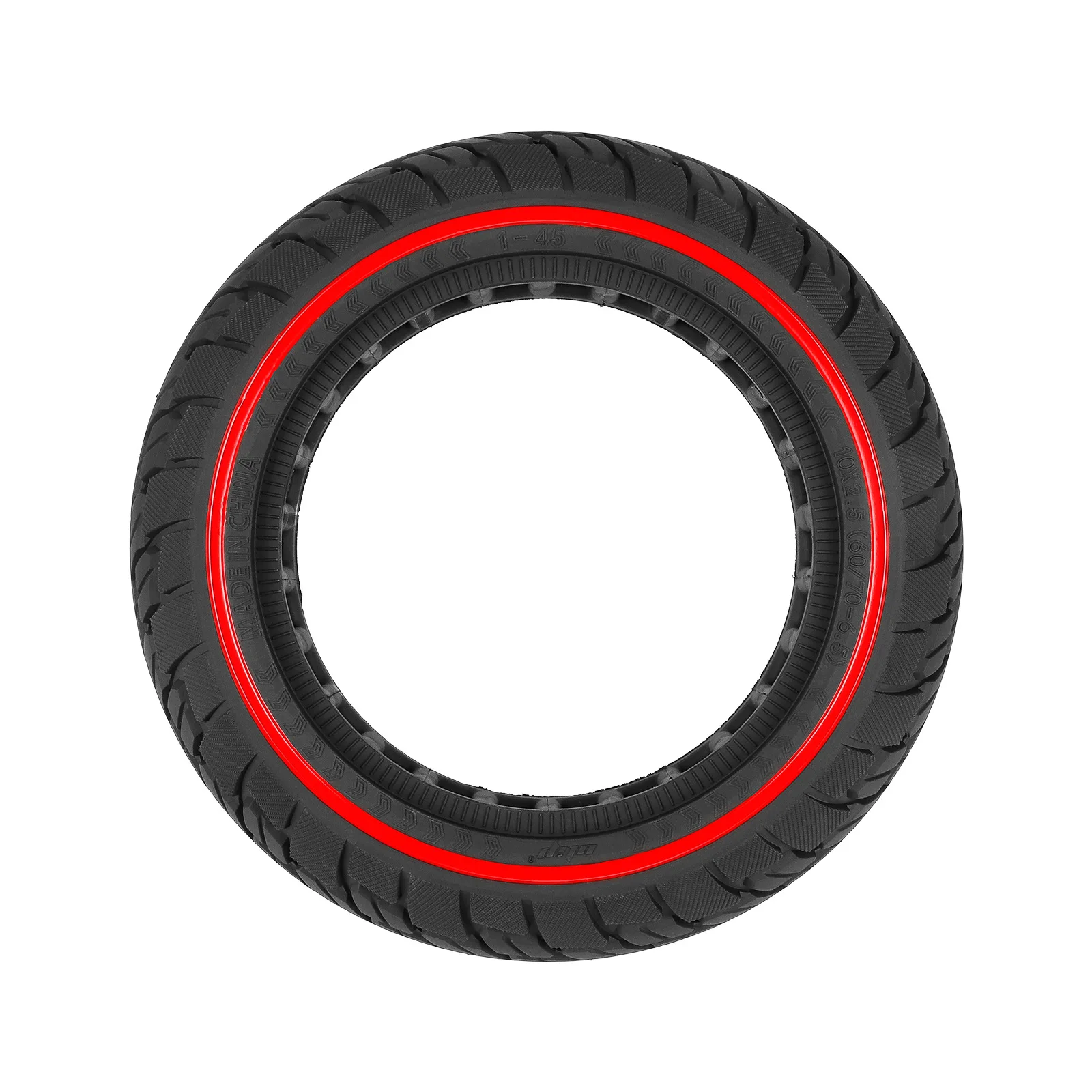 10*2.5 red ring solid tire slot 45mm for Ninebot Max G30 series electric scooter