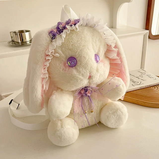 20-30cm wholesale gothic rabbit bunny plushie super soft plush toy custom stuffed animal plush figure toys for kids