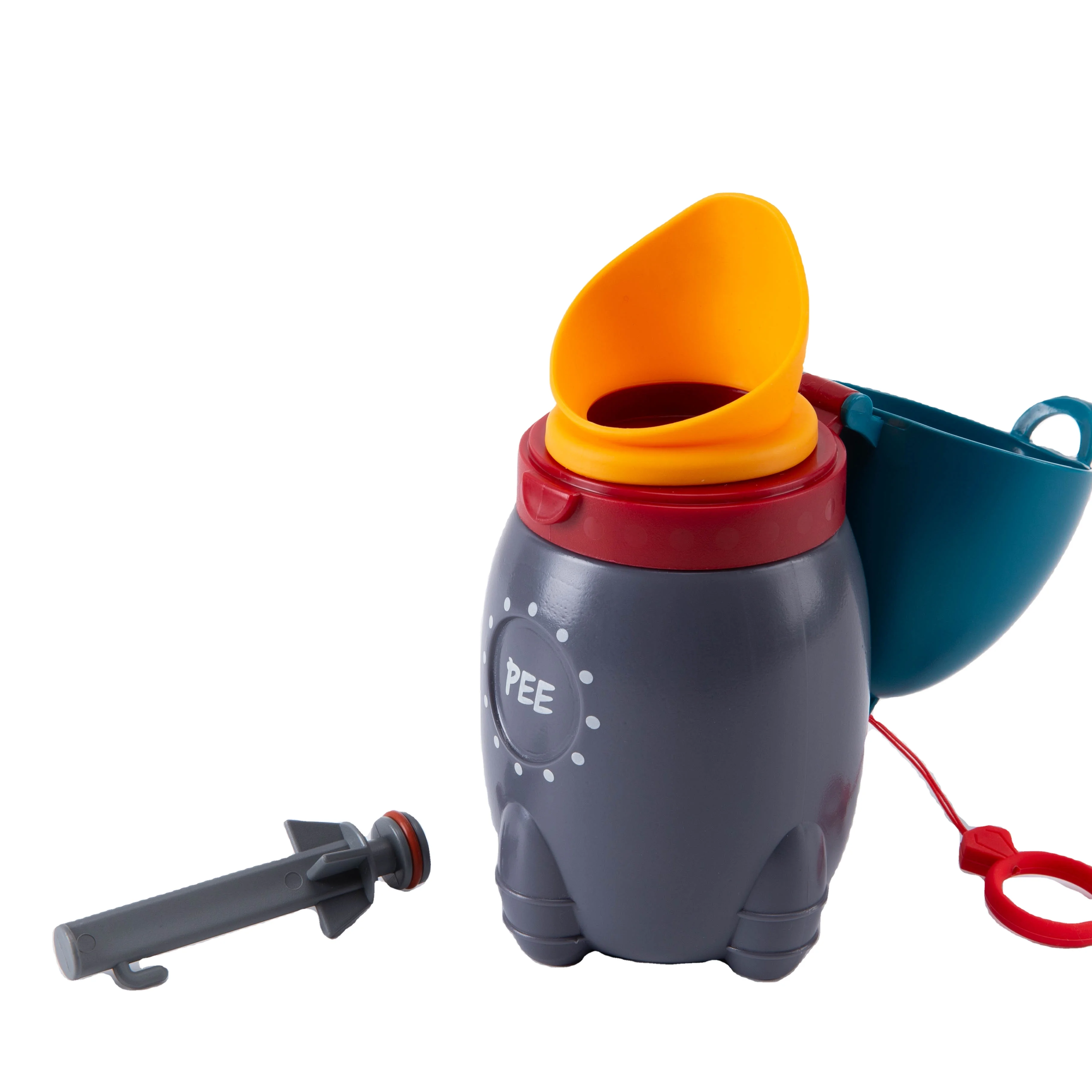 Portable Children Training Baby Potty Toilet rocket shaped cartoon portable urinal container for outdoors