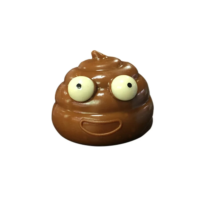 Wholesale environmental protection TPR material Poo color sticky fidget poo pressure resistant novel fidget toy