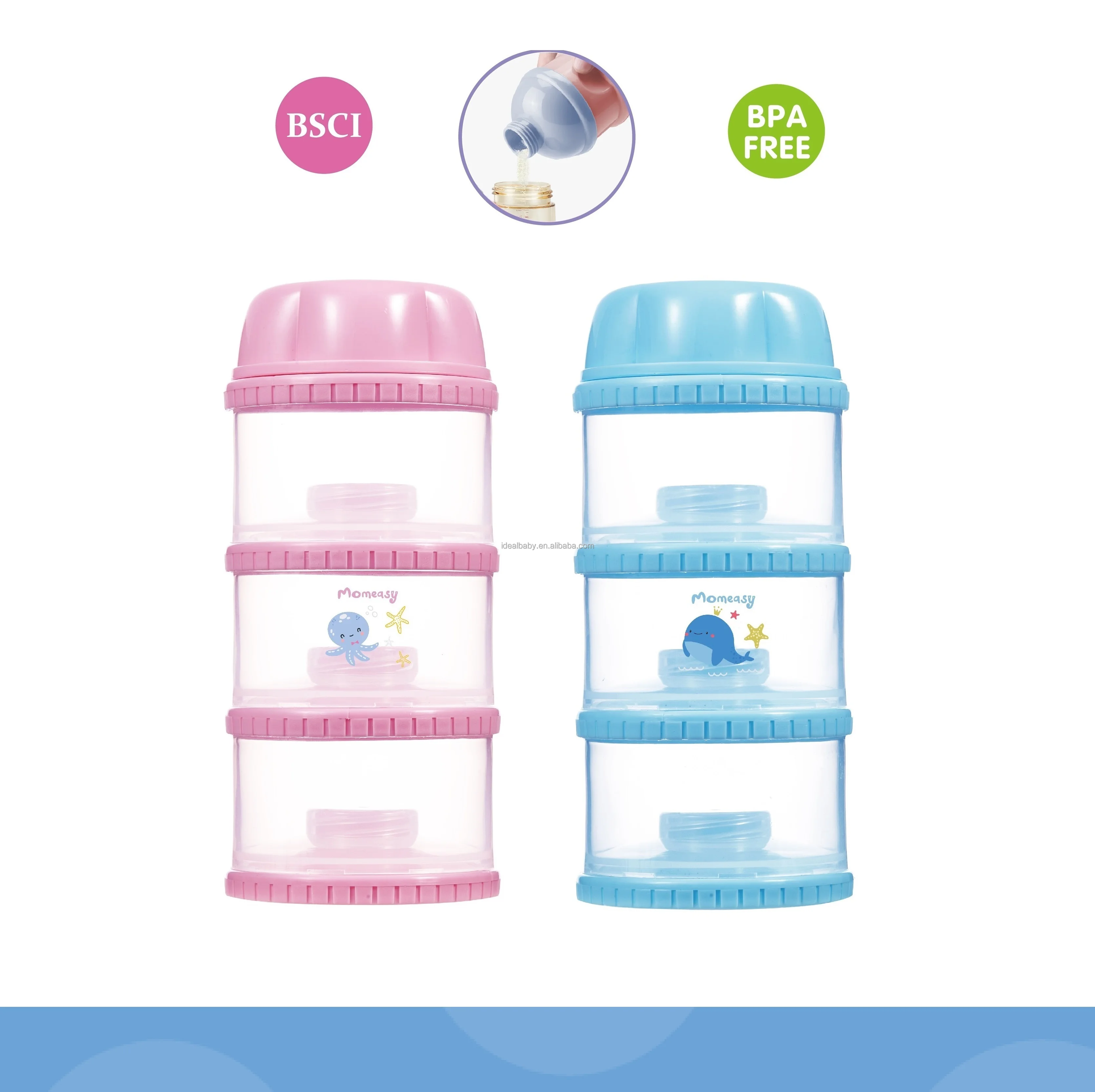 3-Layer Baby Milk Powder Container