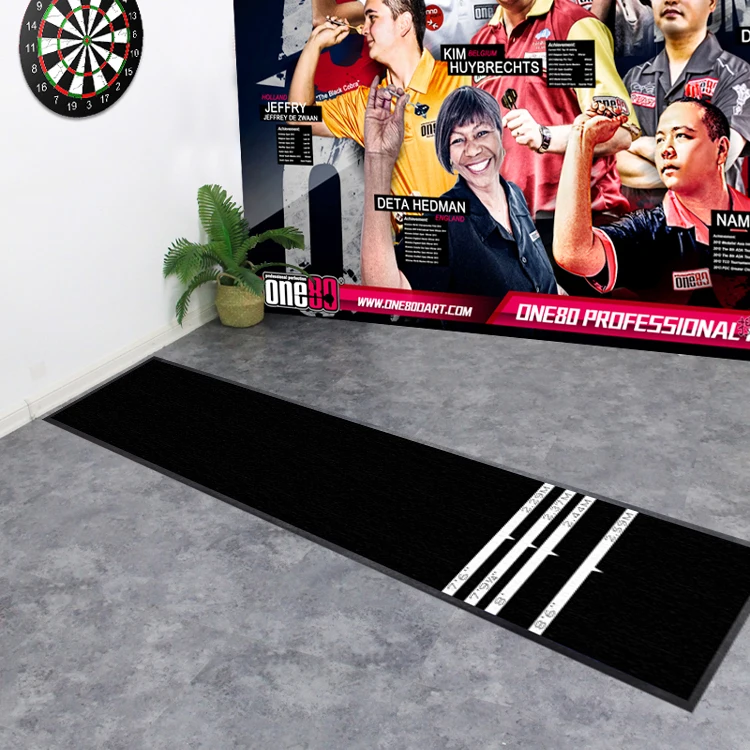 Factory OEM Cheap Heavy Duty Durable Anti-Slip Rubber Backing Game Playing Dart Floor Mat