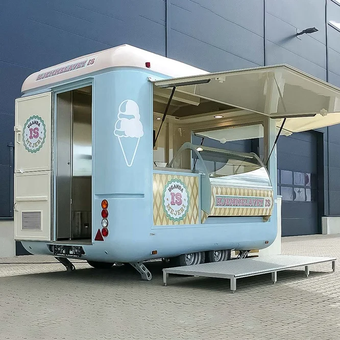 Mini Towable Mobile Trailer Fully Equipped Small Airstream Fast Food Truck Trailer For Sale