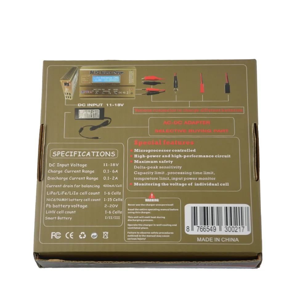 
HOT HTRC B6 V2 80W 6A Professional Digital Lipo Battery Balance Charger 6s lipo charger better than Imax B6 