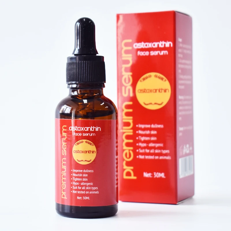 Сыворотка для лица с собственной торговой маркой астаксантин улучшения тусклости и старения кожи а также сохранения свежести блестящей эластичной