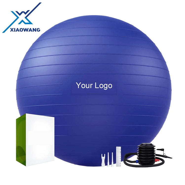 High quality eco friendly anti burst non toxic custom logo print pvc yoga balance ball 65 cm
