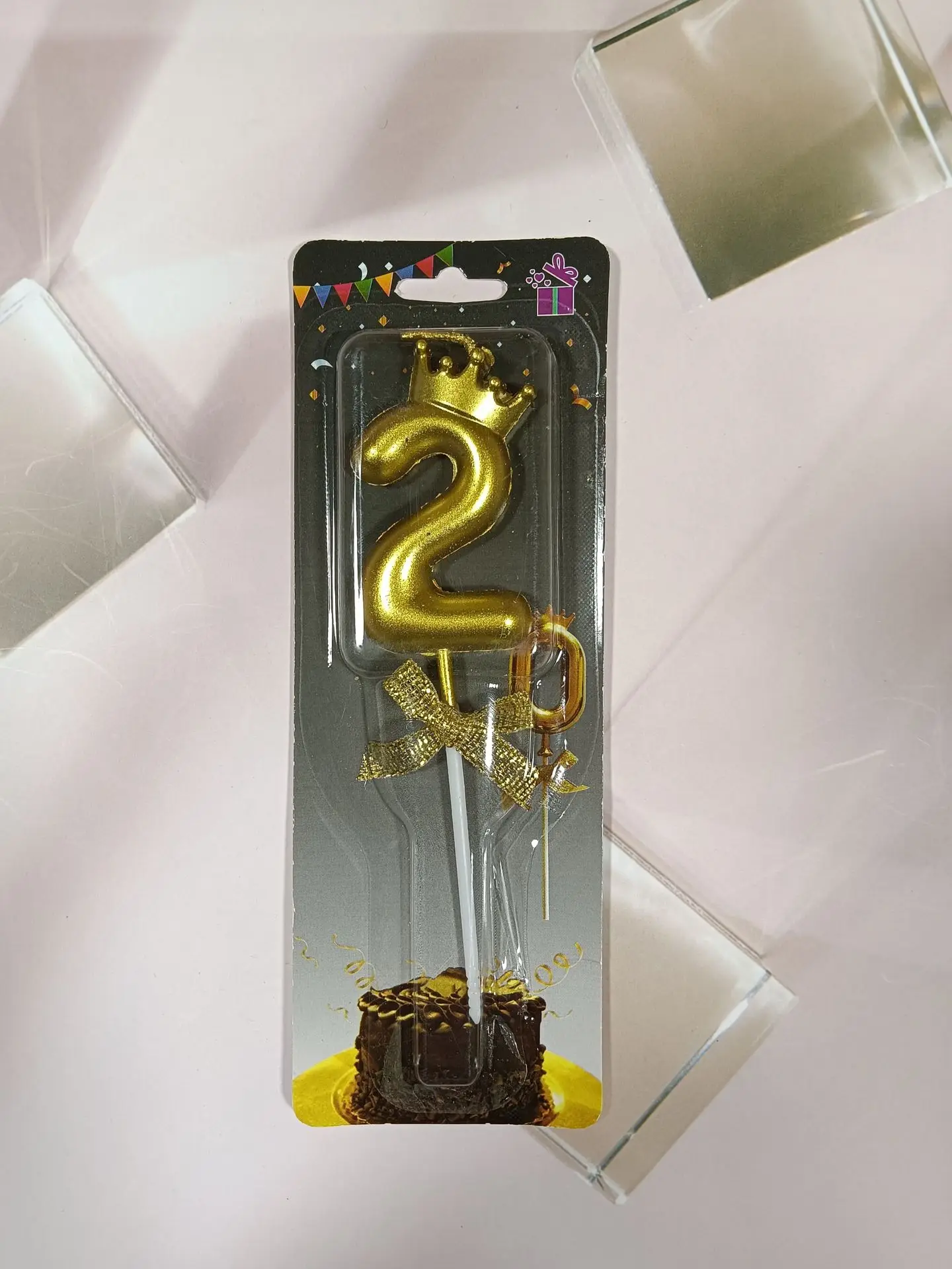 Happy Birthday 0 1 2 3 4 5 6 7 8 9 Cake Number Candle With Crown Gold Number Candles Cake Decorating supplies