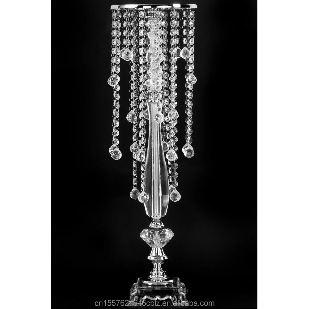 ZM014 Elegant Set of 4 Gold Flower Centerpiece Pedestal Stands - Perfect for Wedding and Event Table Decor