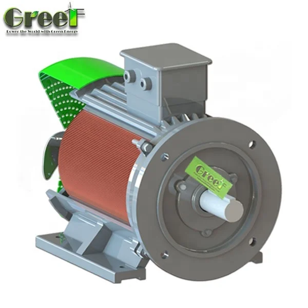 45kw 350rpm Water Powered Permanent Magnet Synchronous Generator CE AC 3 Phase or 3 Phase and Zero Line PMG Series 3years CN;SHN