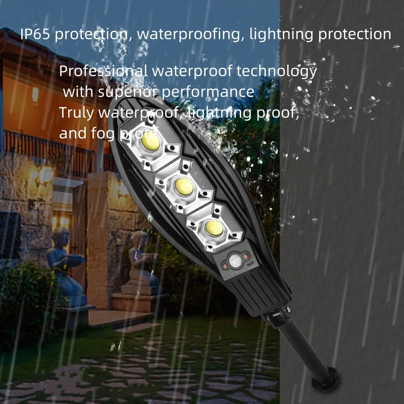 Solar street lights outdoor waterproof household remote control integrated human body induction super bright and high-power road
