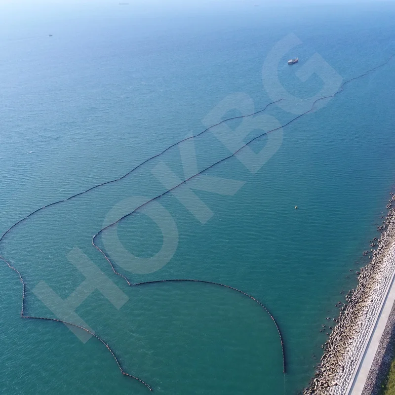 HOKBG PP геотекстиль Поплавковый Тип иловый занавес для загрязнения воды морской плавучей речной мутности шторы барьеры