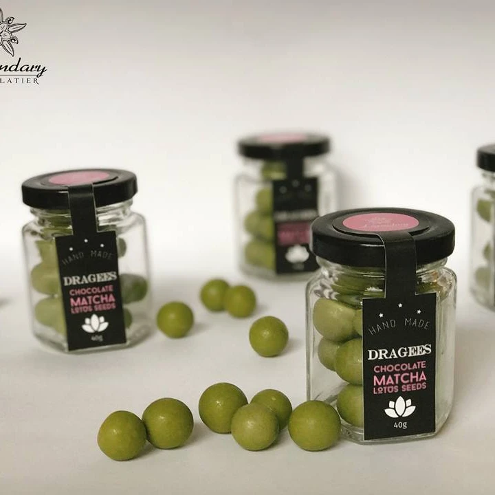 Delicious taste Matcha Chocolate covered Almonds made in Vietnam