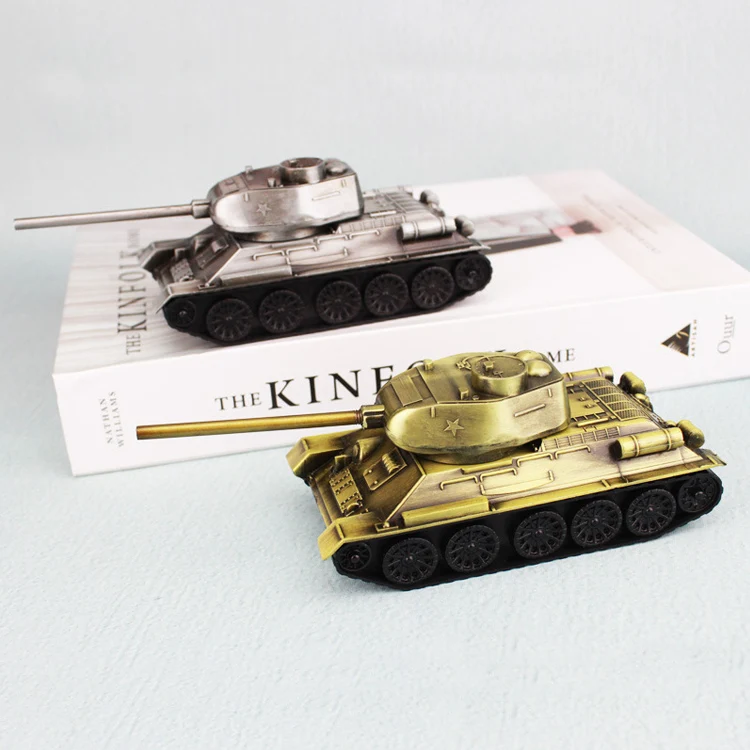 Tank Model Decoration Zinc Alloy Multi Purpose Retro Design Wear Resistant Military Tank Ornaments Gifts Souvenirs Collections