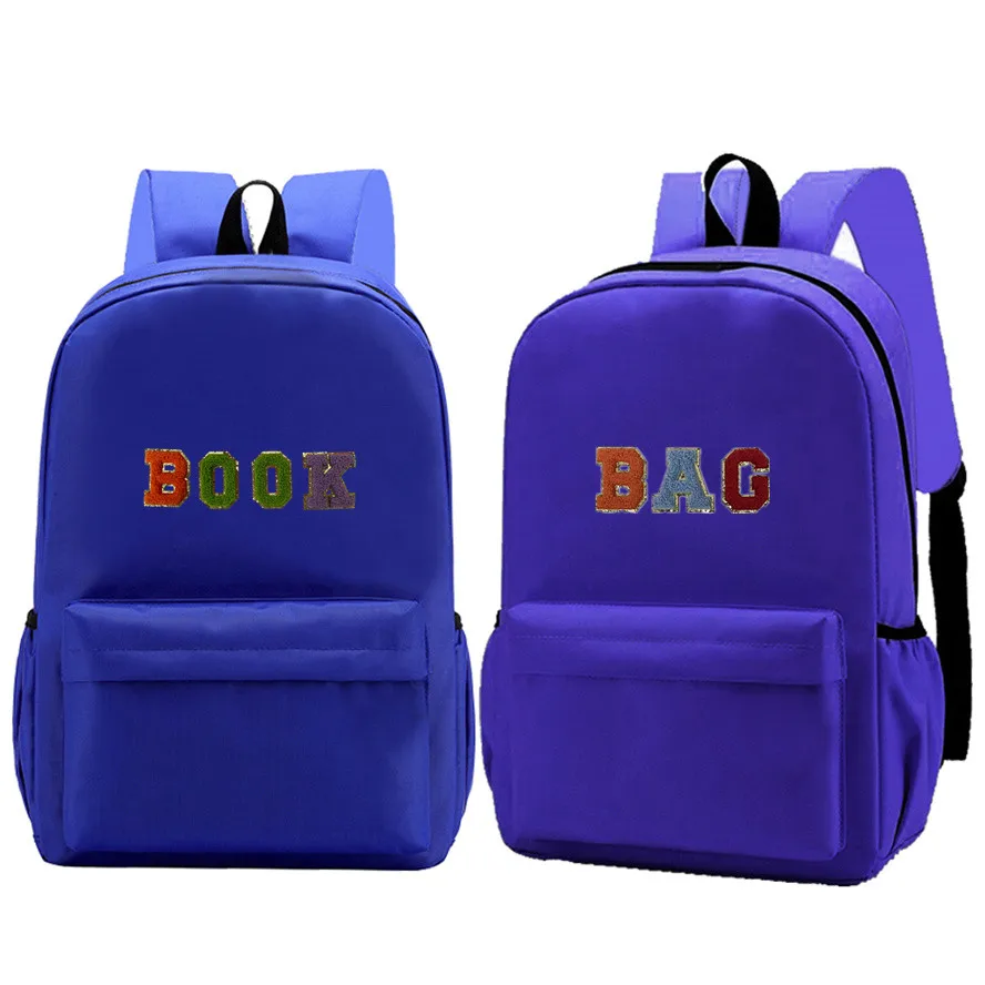 Mochilas Escolares Custom OEM Embroidery Towel LOGO Children Students Teenager School Backpack School Bags for Boys Girls