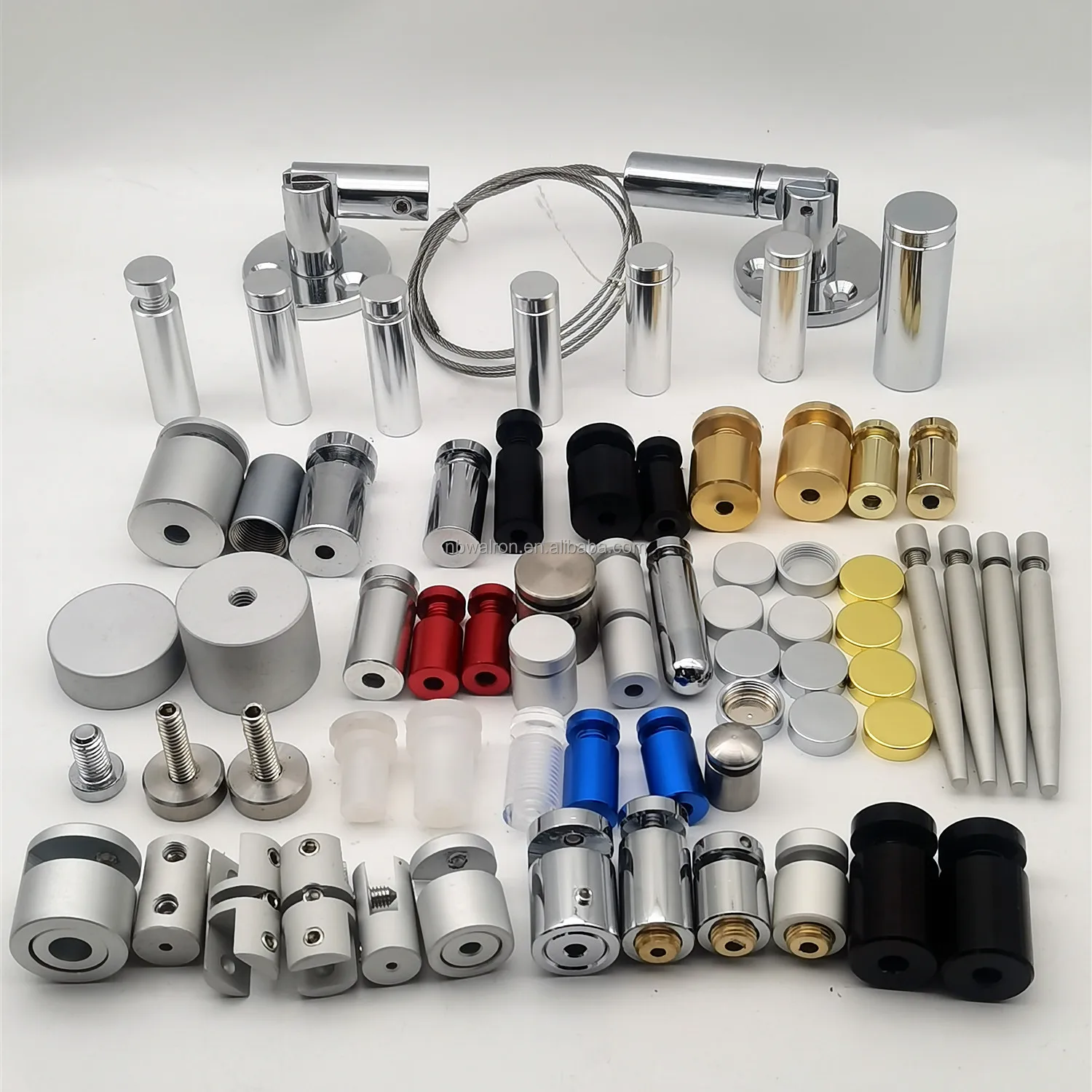 Factory Supply Double Head Sign Standoff Screws Aluminium Standoff Spacers Acrylic Sign Holder Aluminium Anodized Standoff