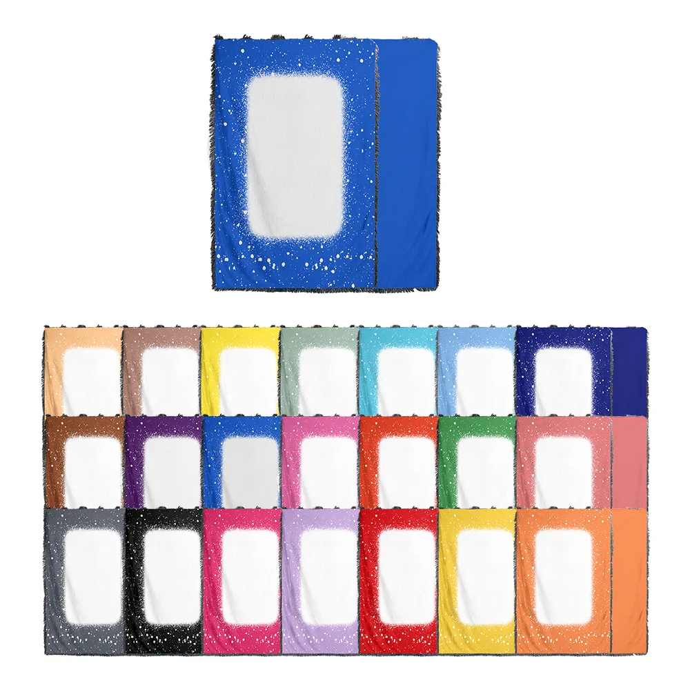 Wholesale Sublimation Blanket Custom 9 Panel 20 Panel Moon Heart Envelope Shaped Sublimation Blank Blanket with Tassels