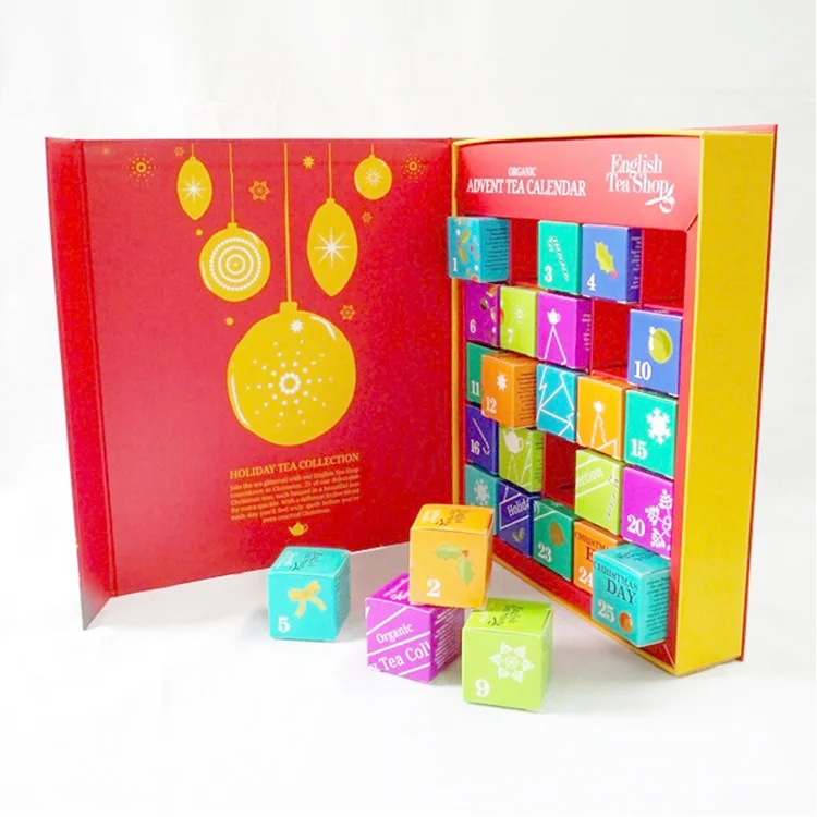 custom beauty christmas countdown felt box a day advent calendar