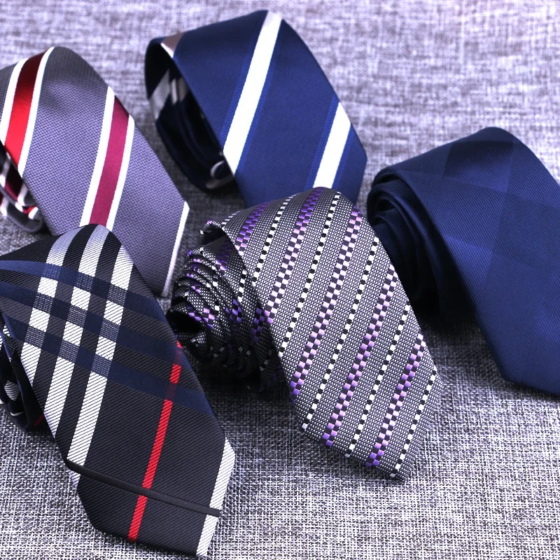 Factory directly wholesale high quality 6cm korea necktie men tie japanese microfiber neckties polyester ties