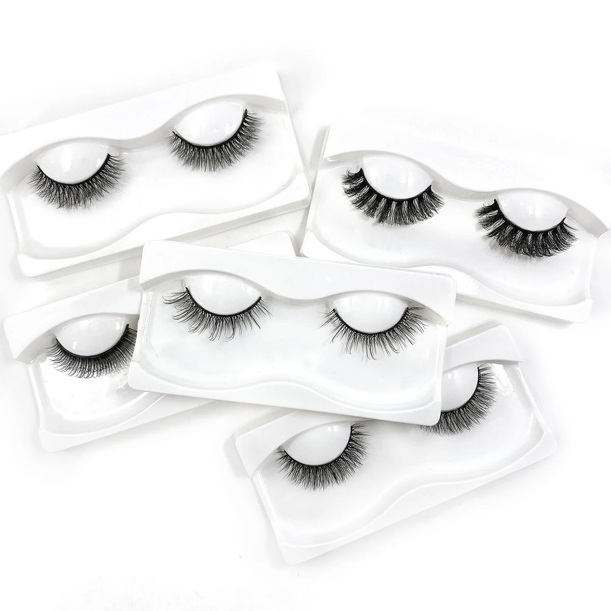 Private Label Handmade Synthetic Fiber Model 03  Eyelashes Vendor Handicraft Own Brand With Custom Box