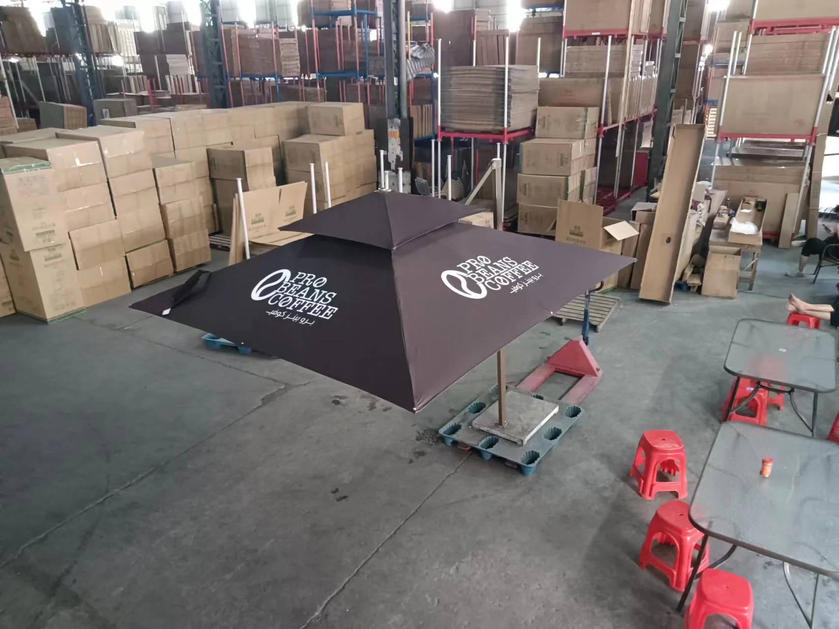 [MOJIA]Outdoor Furniture Rome Umbrella High Standard Strong Model Big Size 3.5*3.5/3*4M Garden Patio Wholesale Business Price