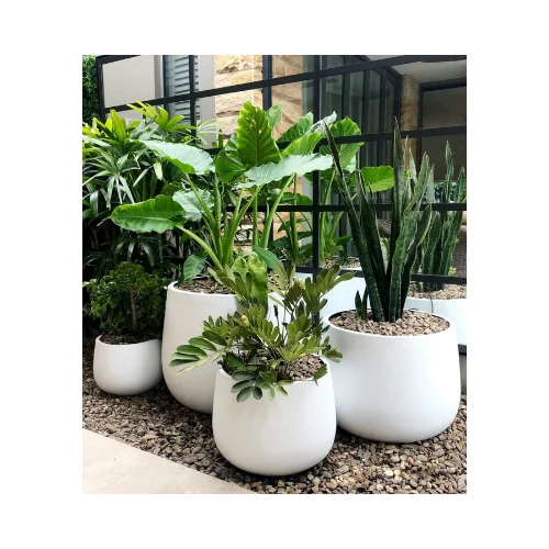 Planters And Pots Set 6 Pcs Lowest Price Classic Style Decorative Pot Many Shapes Fiberglass Planter Garden Pots Made In Vietnam