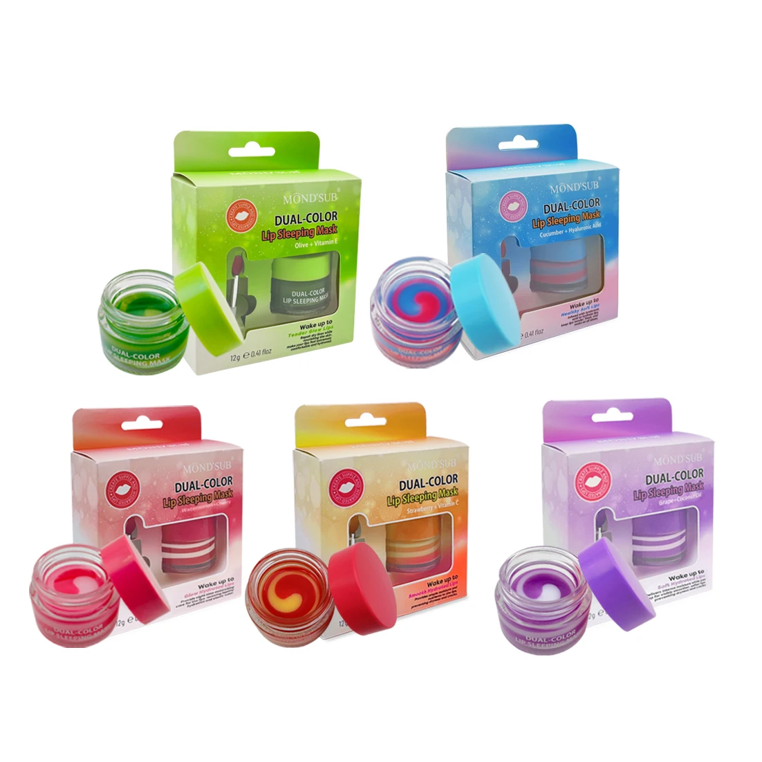 Custom Organic Natural Vegan Lip Sleeping Mask Plump Moisturizing Lip Balm Fruit Flavor Lip Care Mask Overnight