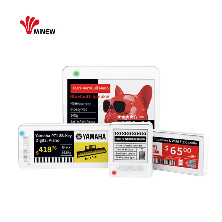Minew smart cloud dashboard esl антифриз дисплей e ink модный ярлык цветной модули