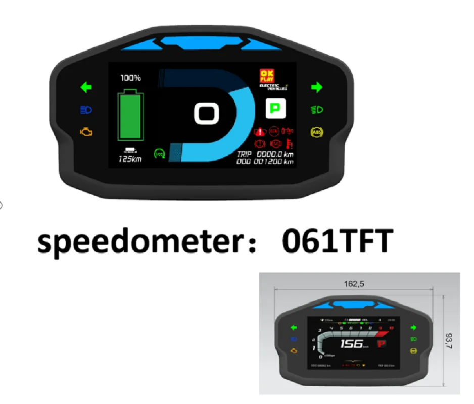 Спидометр DKD 061-TFT CAN One-LIN для электроскутера