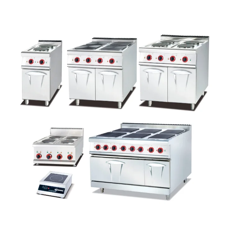 4 6 burner restaurant cook machines kitchen equipment gas stove stand range with oven price Industrial Commercial lpg gas cooker