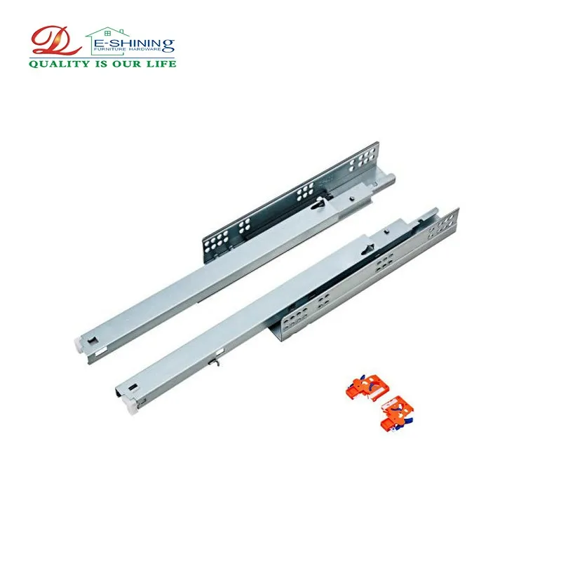 E-SHINING Furniture Cabinet Drawer Slide Full Extension Soft Closing Under Mount Slide