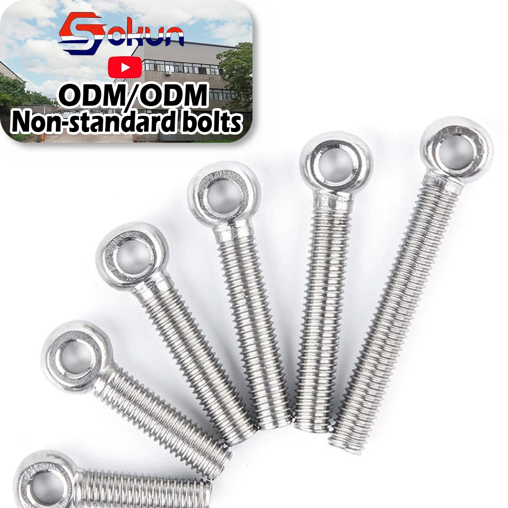 DIN 444 Eyebolts Stainless Steel 304 Flat Fish Eye Swing Bolt, Various Sizes