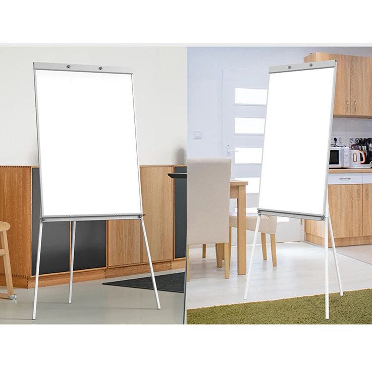 70x100cm  Standard Retractable Adjustable Magnetic Whiteboard Stand Flip Chart Easel For School And Office