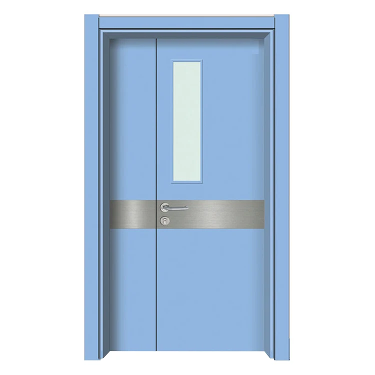 Factory prices custom fire proof wood door design modern hospital pharmacy interior room fireproof hpl wooden doors