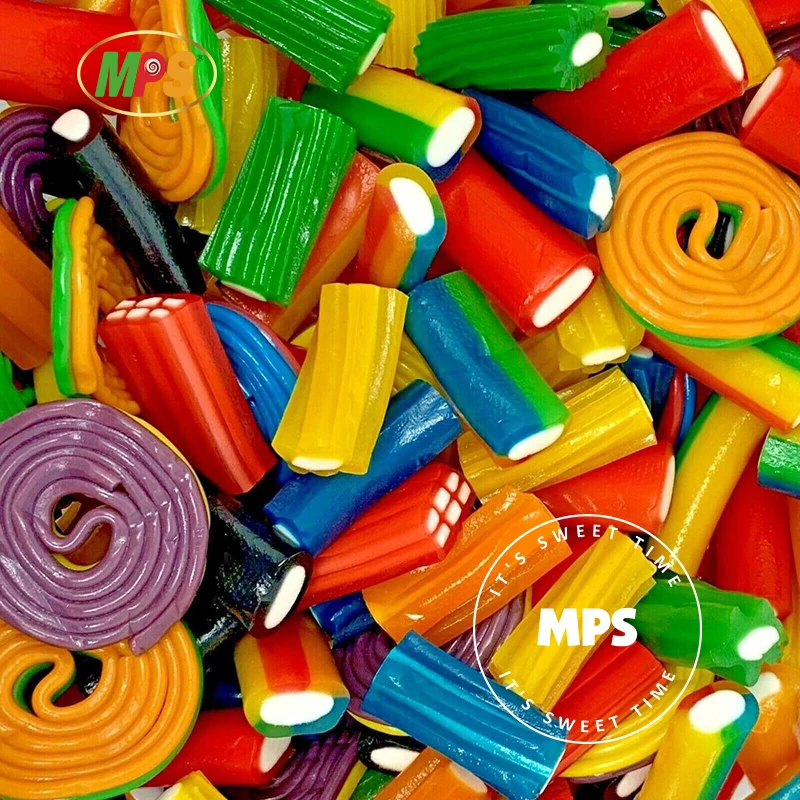 Sour Strips Candy Factory Direct Sale Bulk Liquorice Soft Candy Strip Multicolor Sour Belt Gummy