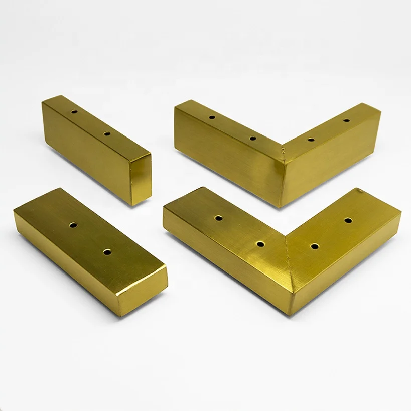 Sofa Legs 1 2 Inch Stainless Steel Tapered Decoration Support Hardware Gold Brass Furniture Feet Cabinet Metal Sofa Bed Legs