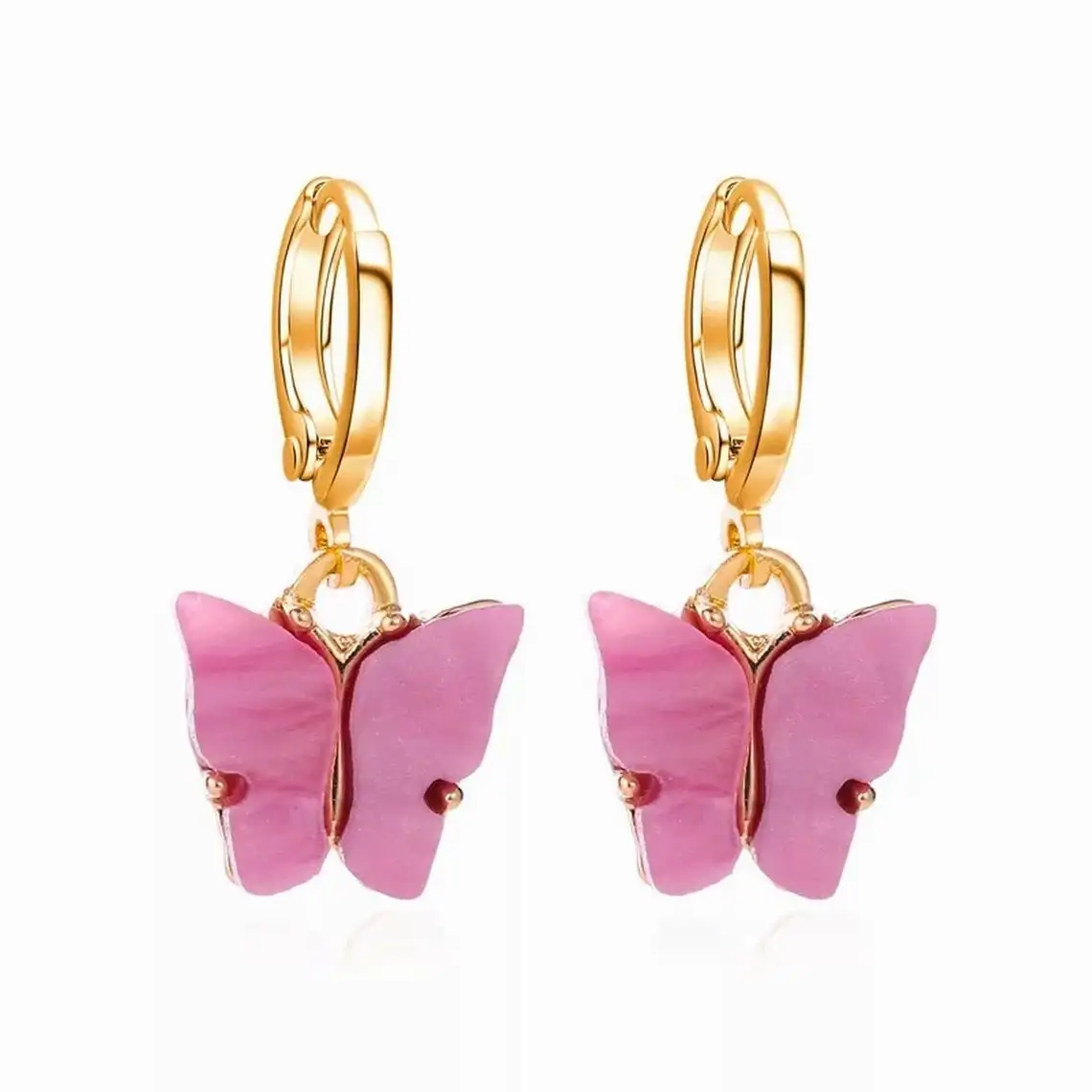 
Silver Plated Alloy Butterfly Necklace Ring Bracelet Pendant colorful custom pendant for women 