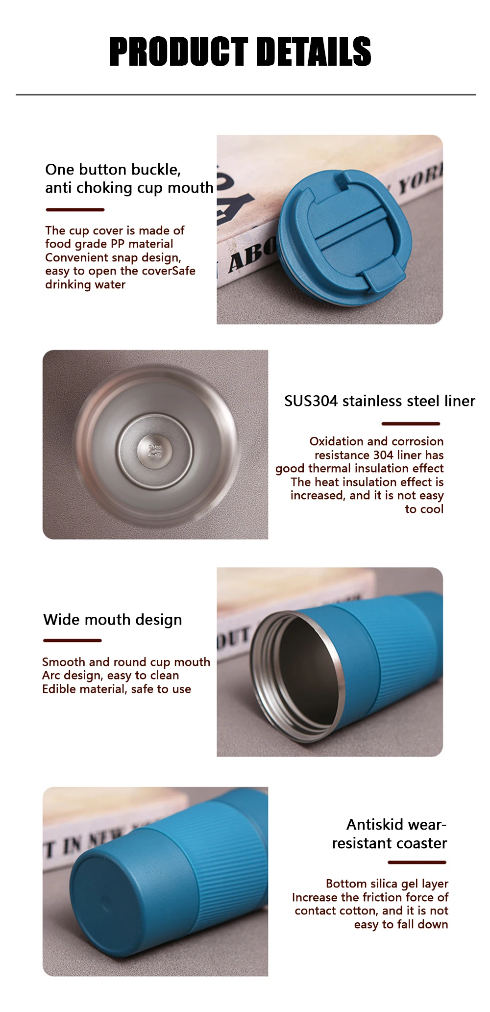 Walcold High Quality 380ml 304 Stainless Steel Vacuum Insulated Coffee Mug