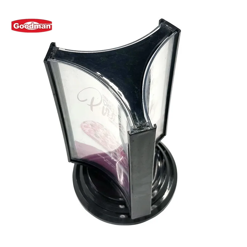 Multiple size rotating  style plastic acrylic menu sign holder restaurant table menu holder
